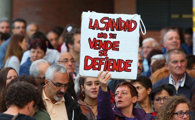 Protesta en defensa de la Sanidad Pública. 