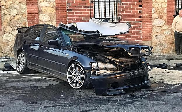 Imagen del estado en el que quedó el vehículo tras el accidente.