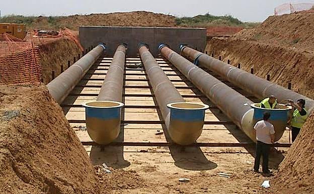 Imagen de obras en infraestructuras de agua.