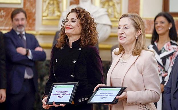 Un instante de la presentación de los nuevos Presupuestos Generales del Estado.