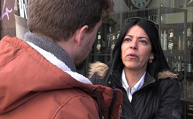 Patricia Carrera, durante la conversación. 