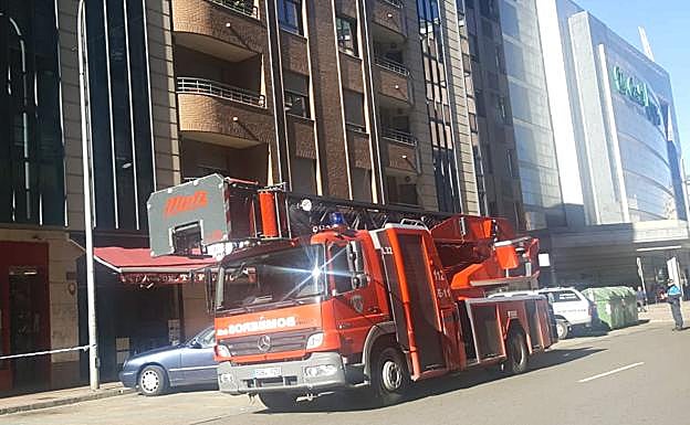 Los Bomberos, en el lugar de los hechos.