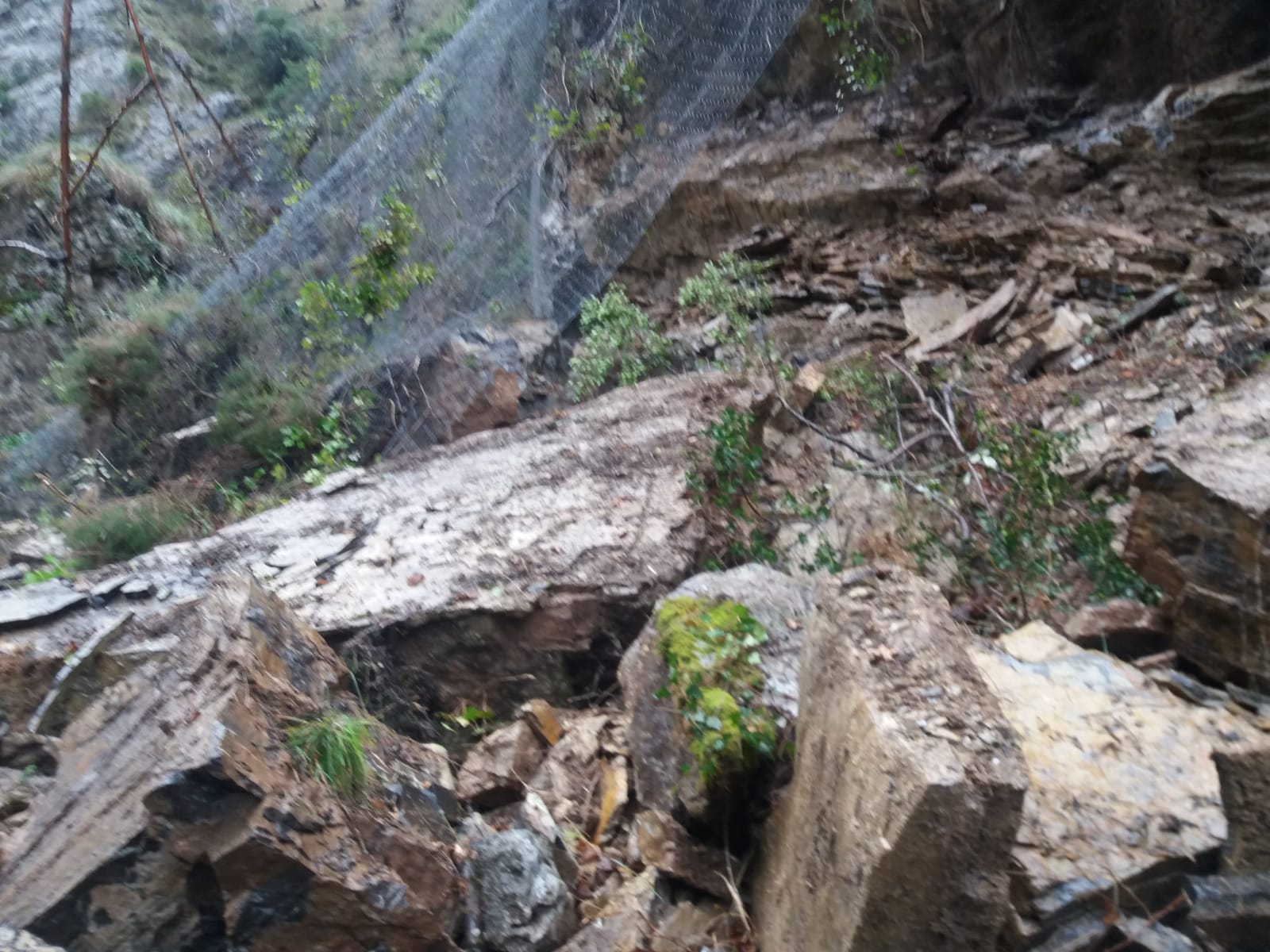 Fotos: Un argayo en Oseja de Sajambre corta la conexión con Asturias por Los Bellos