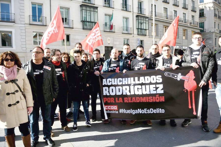 Los trabajadores en el Congreso de los Diputados.