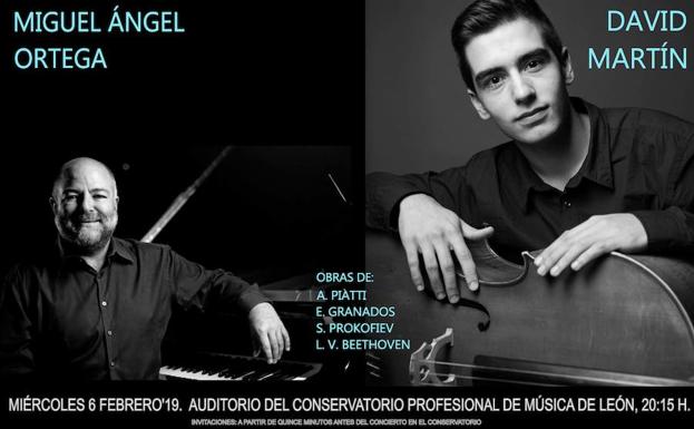 Concierto de David Martín y Miguel Ángel Ortega, el miéroles en el Conservatorio de León