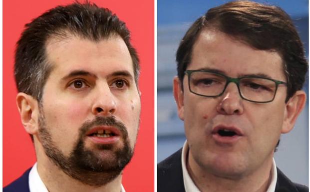 Luis Tudanca y Alfonso Fernández Mañueco, candidatos del PSOE y del PP a la Junta de Castilla y León.