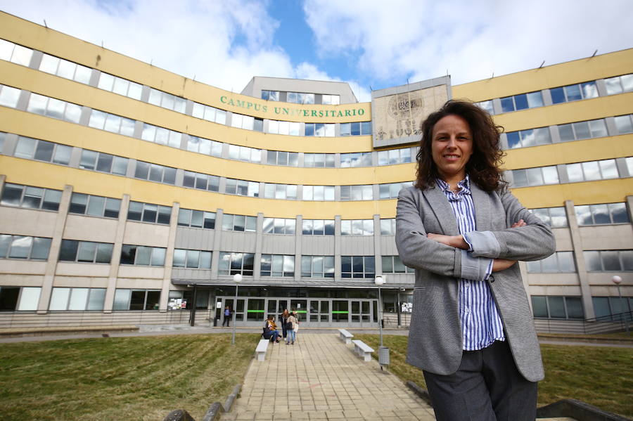 Fotos: Marta García, investigadora del grupo Geoinca del Campus de Ponferrada