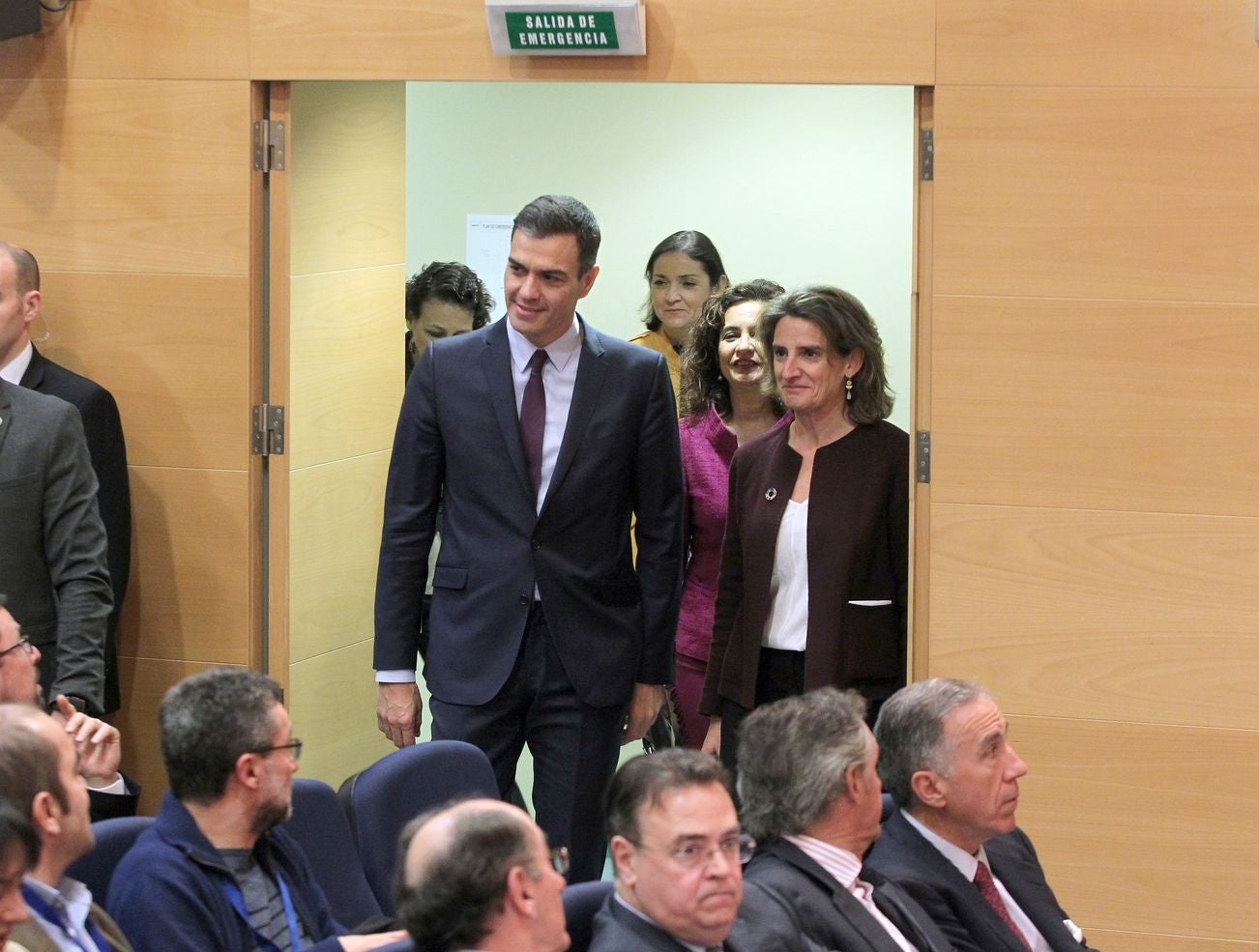 El presidente del Gobierno, Pedro Sánchez, presenta el marco 'Energía y Clima', que incluye el anteproyecto de Ley de cambio Climático, el borrador del Plan Nacional Integrado de Energía y Clima y la Estrategia de Transición Justa.