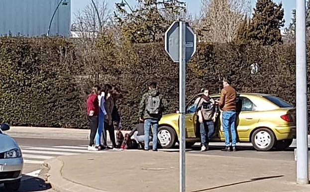 Momentos posteriores al atropello. 