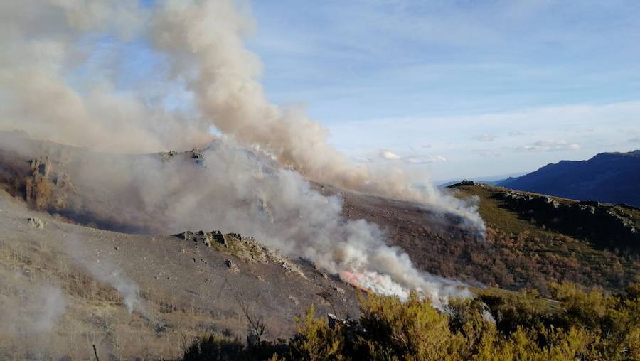 Fotos: Imágenes aéreas del fuego en la Cabrera