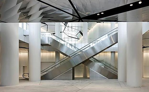 Imagen facilitada por la Fundación Hyatt de la Torre Alianz de Milán, obra de Isozaki.