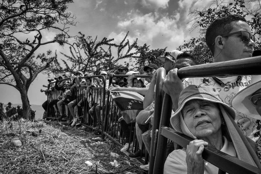 Cúcuta, Norte de Santander, Colombia: Venezolanos y ciudadanos de todos los rincones de Latinoamérica asisten al concierto de Live Aid Venezuela en apoyo a Venezuela. 