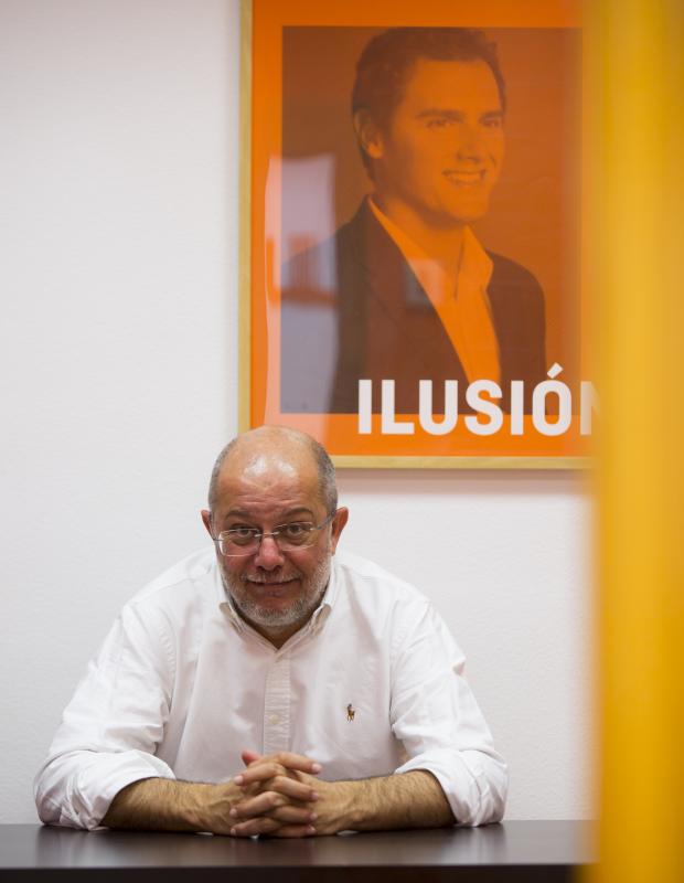 Francisco Igea, este lunes, en la sede regional de Ciudadanos en Valladolid