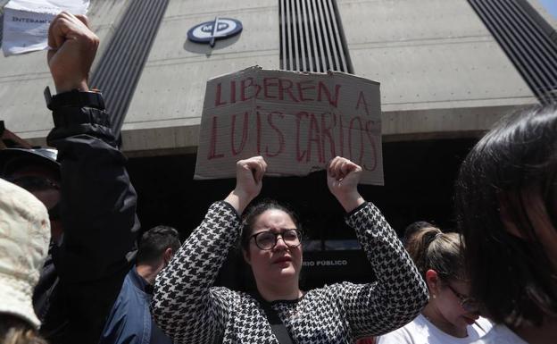 Concentración para pedir la liberación del periodista Luis Carlos Díaz.