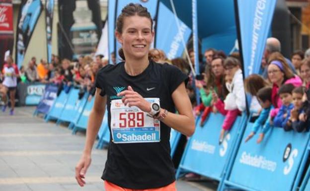 La atleta leonesa en los 10km Ciudad de León.