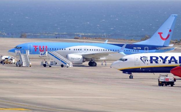 Dos Boing 737 MAX 8 permanecen en el aeropuerto de Gran Canaria.