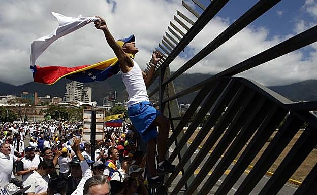 Protestas en Caracas.