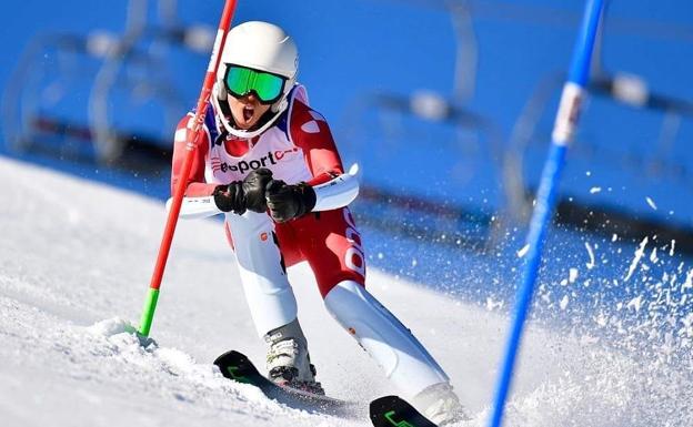 Raquel Martínez, durante la competición. 