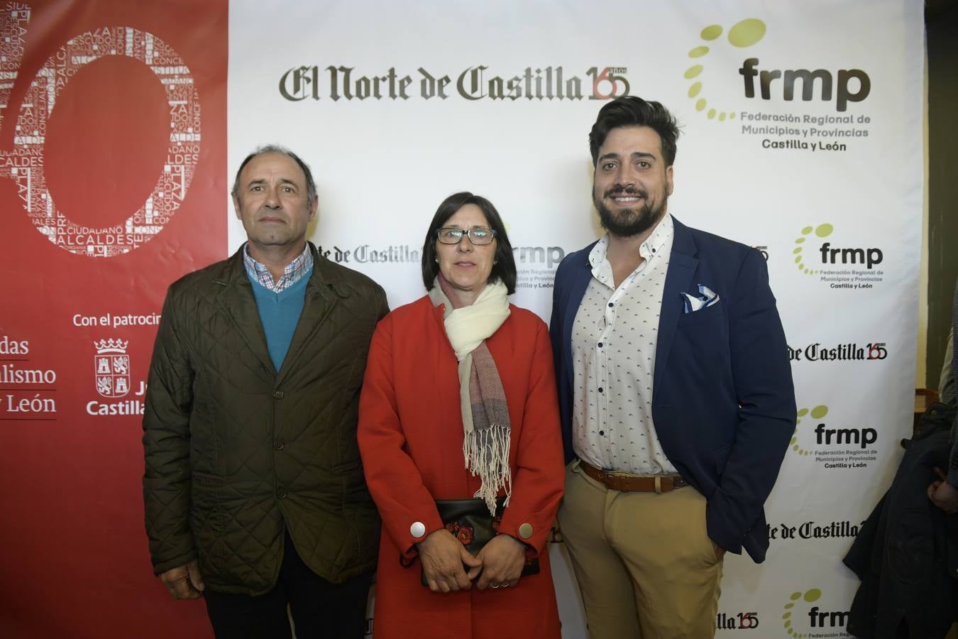 Juan Miguel Álvarez, alcalde de Ventosa de la Cuesta, Marisa Escalante y Ángel Casado.