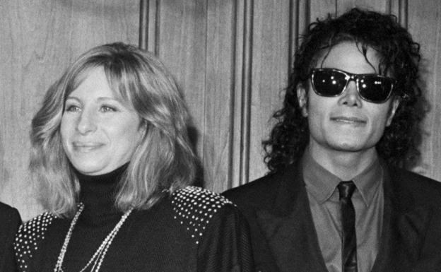 Streisand, en una foto de archivo junto a Jackson. 