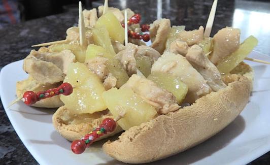 Montaña con piña, una de las elaboraciones de la feria. 