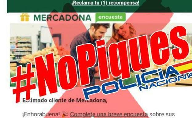 La Policía alerta del timo sobre Mercadona que engaña a sus clientes