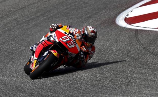 Marc Márquez, durante la sesión de clasificación del GP de las Americas.