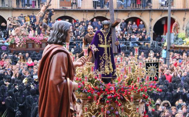 Acto del Encuentro en la Plaza Mayor.