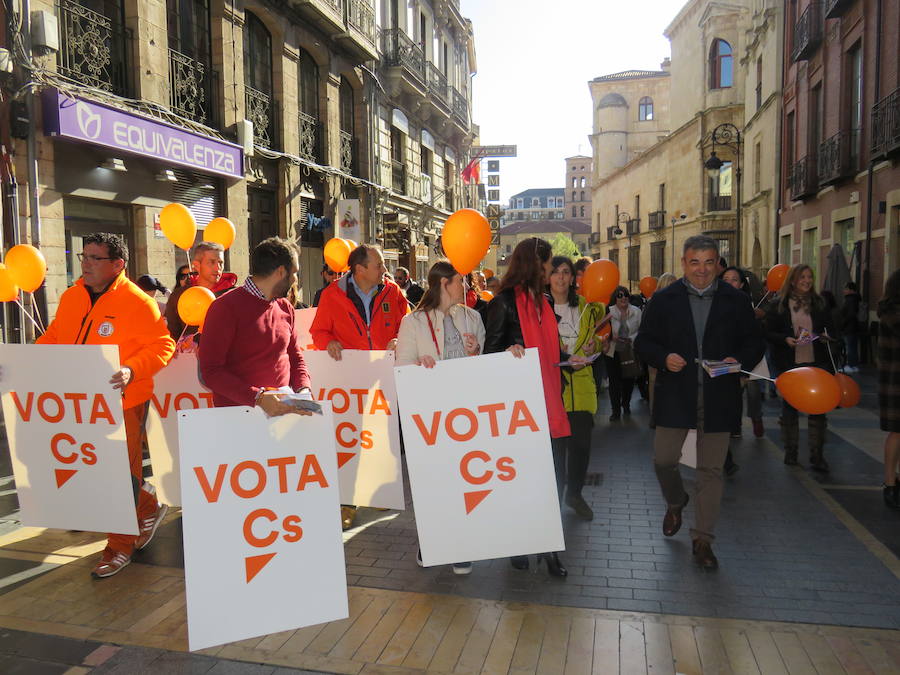 Fotos: Ciudadanos despide su campaña en el centro de León