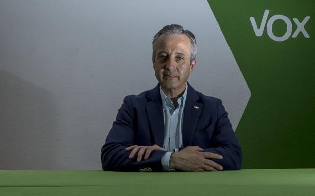 Pablo Sáez, en la sede del partido en Valladolid.