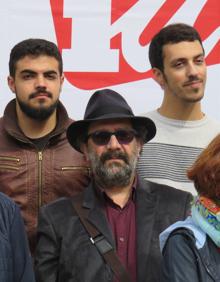 Imagen secundaria 2 - Presentación de la candidatura de IU, este martes, en la Plaza Botines de la capital.