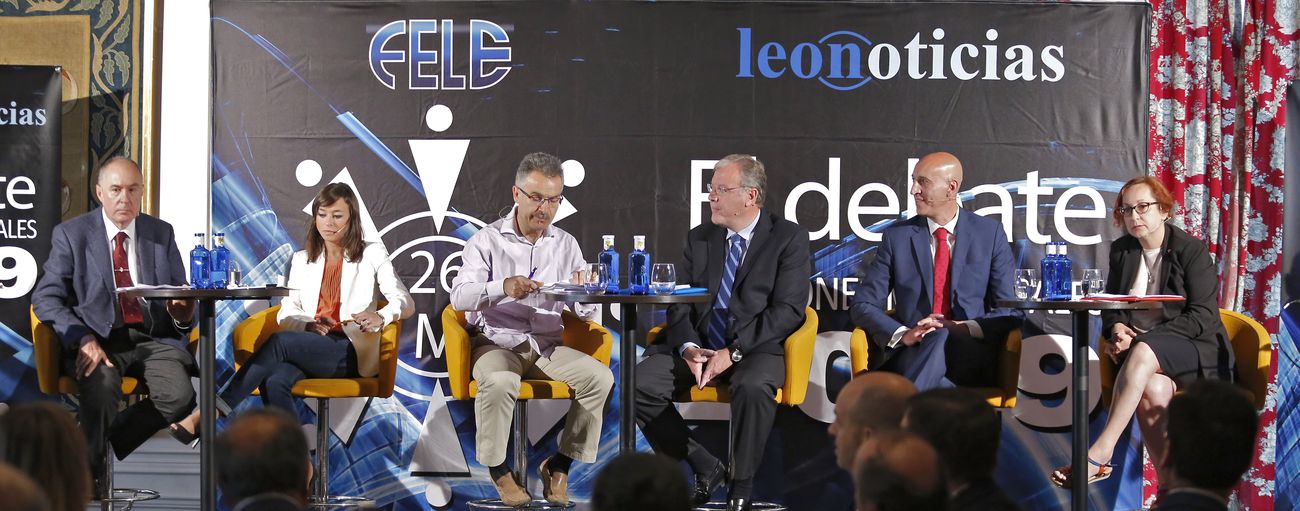 Los candidatos a la Alcaldía de León protagonizan un debate organizado por la Federación Leonesa de Empresarios (Fele) y Leonoticias
