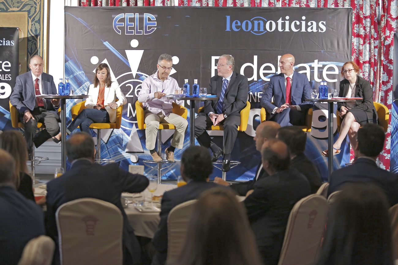 Los candidatos a la Alcaldía de León protagonizan un debate organizado por la Federación Leonesa de Empresarios (Fele) y Leonoticias