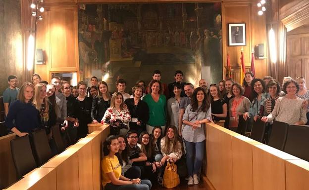 Recepción de alumnos Erasmus+ en la Diputación. 