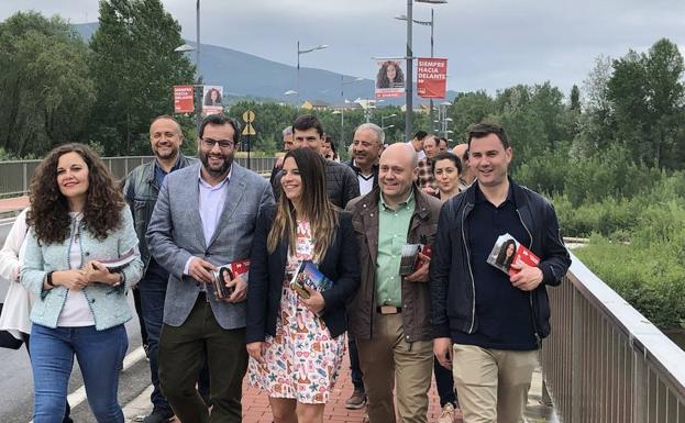 Los representantes del PSOE en Bembibre. 