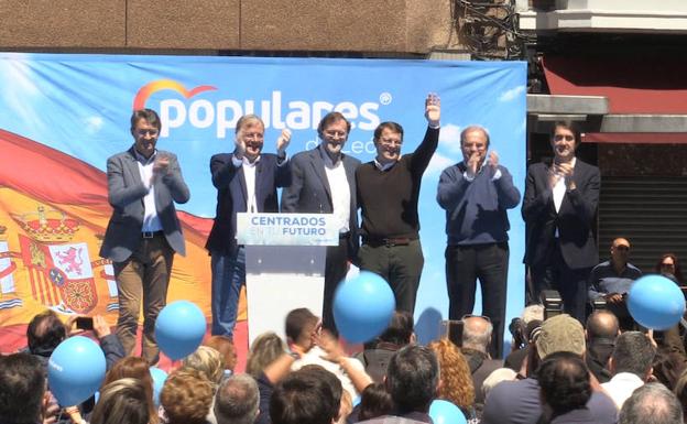 Acto de campaña de Mariano Rajoy en León capital. 