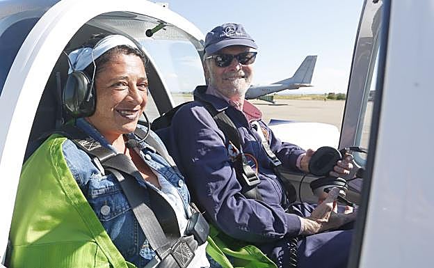 Galería. Usuarios del CRE durante su jornada de vuelo.