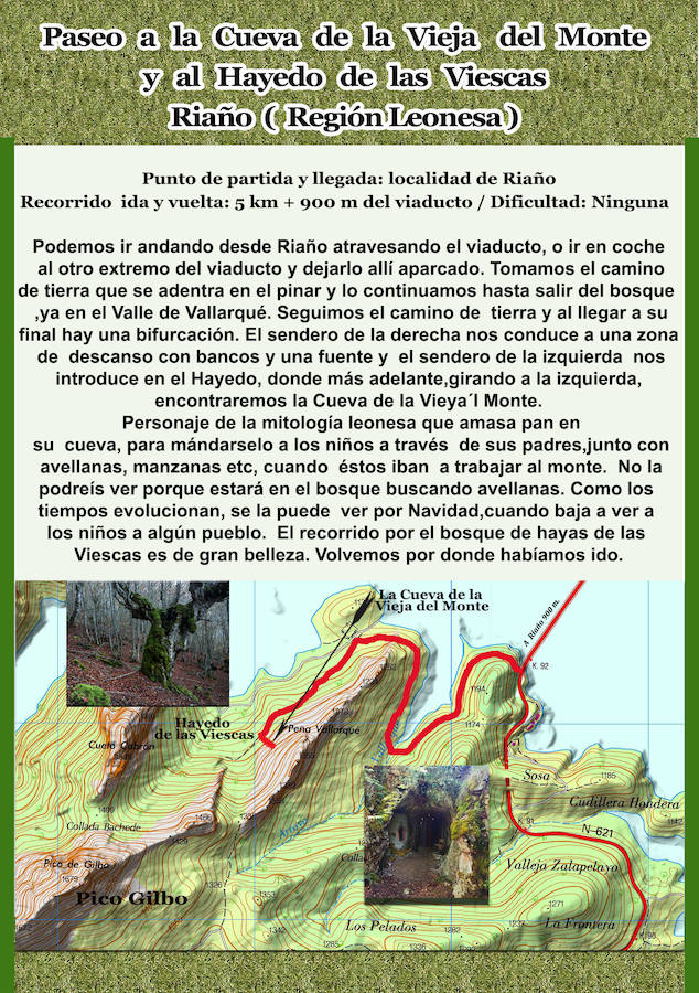 Una ruta de senderismos que trascurre por el frondoso Hayedo de las Viescas, en Riaño enseña el lugar de residencia de este personaje mitológico leonés 