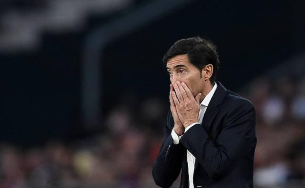 Marcelino, durante la final. 