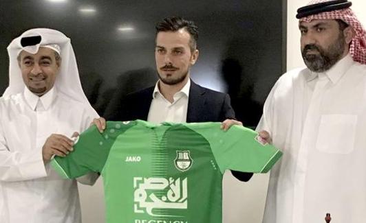 Rubén de la Barrera, en su presentación con el Al-Ahli.