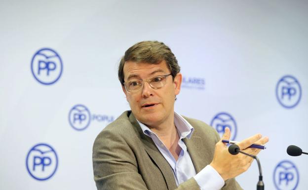 El presidente del PP de Castilla y León, Alfonso Fernández Mañueco preside la reunión del Comité de Dirección del PPCyL.