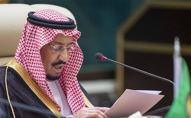 El rey Salmán de Arabia Saudí, en el Consejo de Cooperación del Golfo.