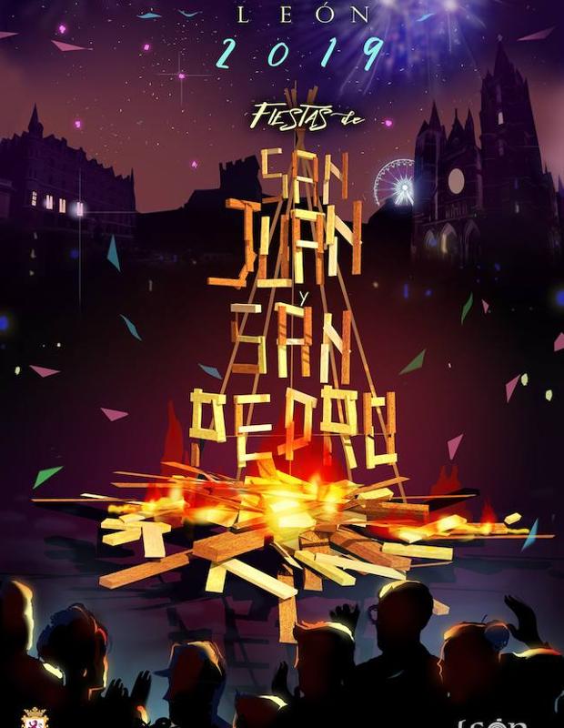 Cartel anunciador de las Fiestas de San Juan y San Pedro.