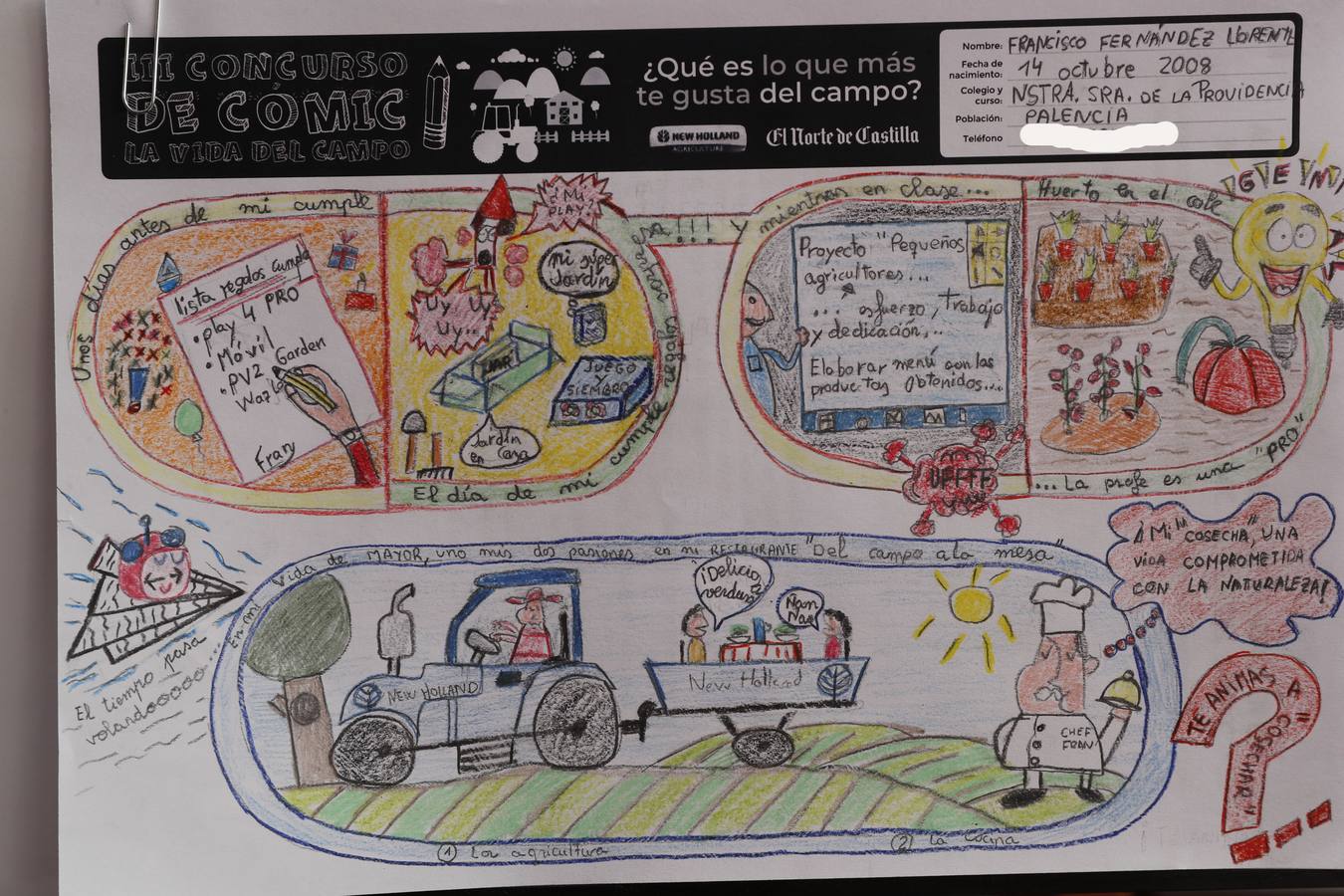 Fotos: Trabajos de 5º de Primaria en la modalidad de cómic del III Concurso de Dibujo y Cómic &#039;La vida del campo