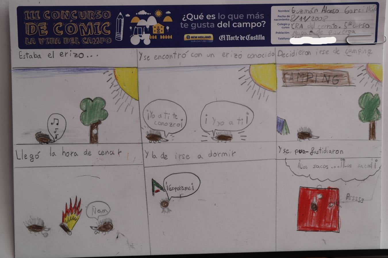 Fotos: Trabajos de 5º de Primaria en la modalidad de cómic del III Concurso de Dibujo y Cómic &#039;La vida del campo