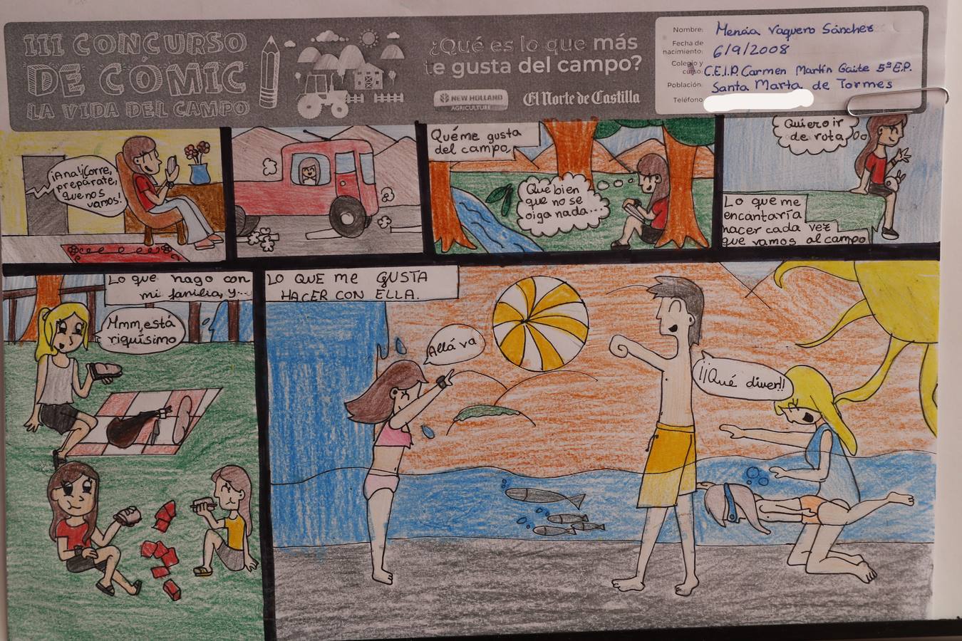 Fotos: Trabajos de 5º de Primaria en la modalidad de cómic del III Concurso de Dibujo y Cómic &#039;La vida del campo