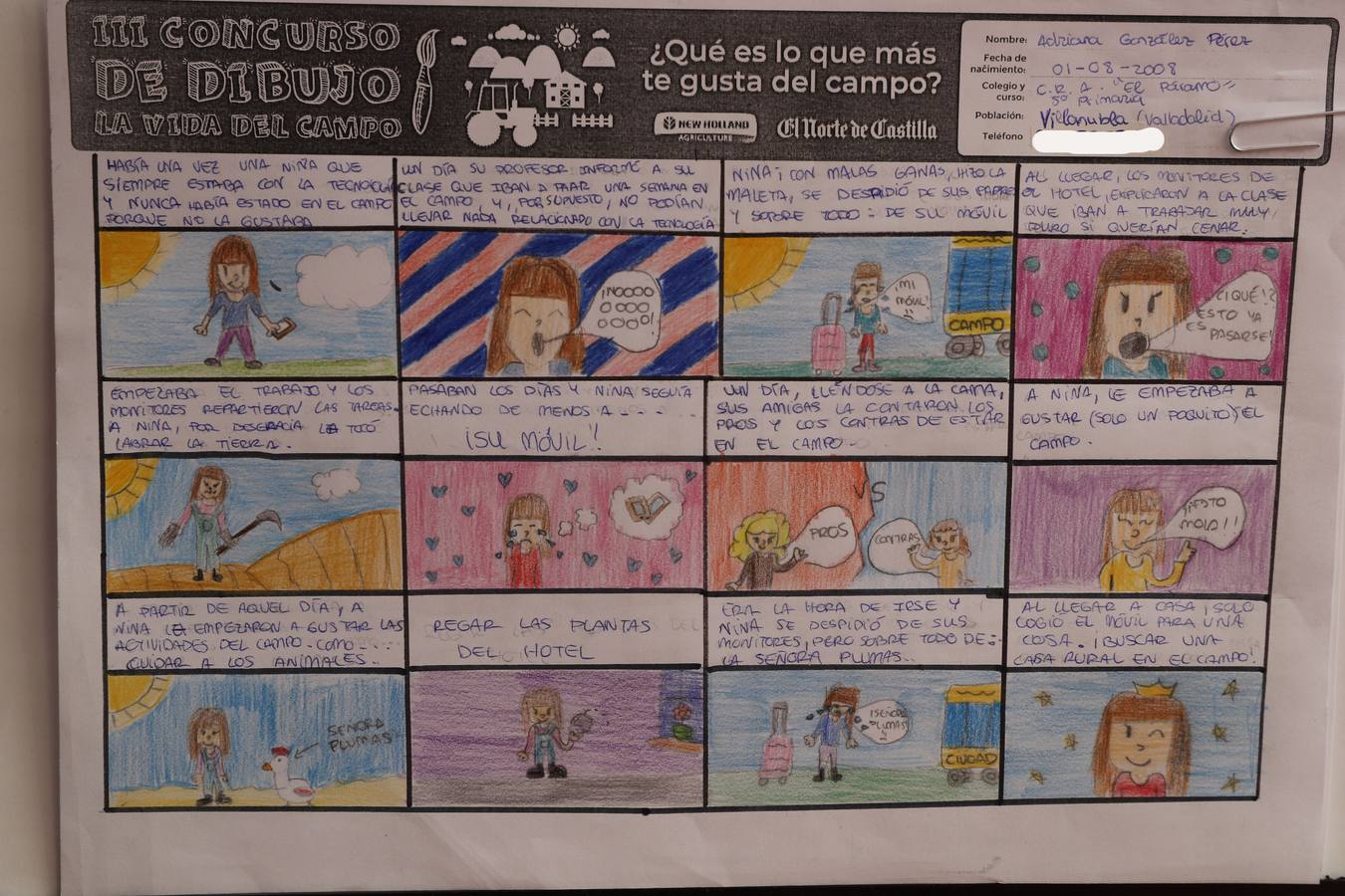 Fotos: Trabajos de 5º de Primaria en la modalidad de cómic del III Concurso de Dibujo y Cómic &#039;La vida del campo