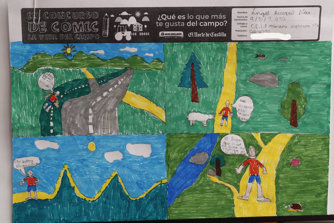 Fotos: Trabajos de 3º de Primaria en la modalidad de cómic del III Concurso de Dibujo y Cómic &#039;La vida del campo&#039;