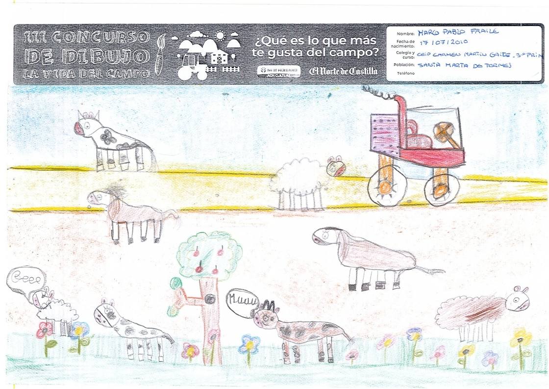 Fotos: Trabajos de 3º de Primaria en la modalidad de dibujo del III Concurso de Dibujo y Cómic &#039;La vida del campo&#039;