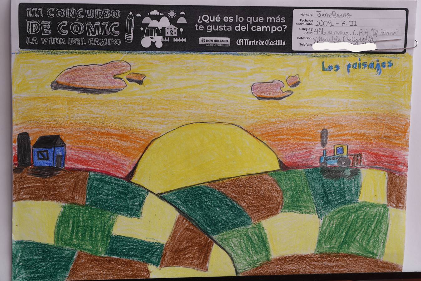 Fotos: Trabajos de 4º de Primaria en la modalidad de dibujo del III Concurso de Dibujo y Cómic &#039;La vida del campo&#039;